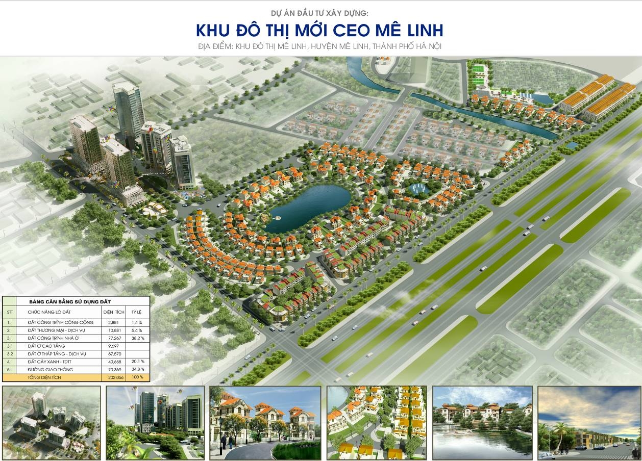 Quy hoạch Khu đô thị mới CEO Mê Linh - Vĩnh Phúc